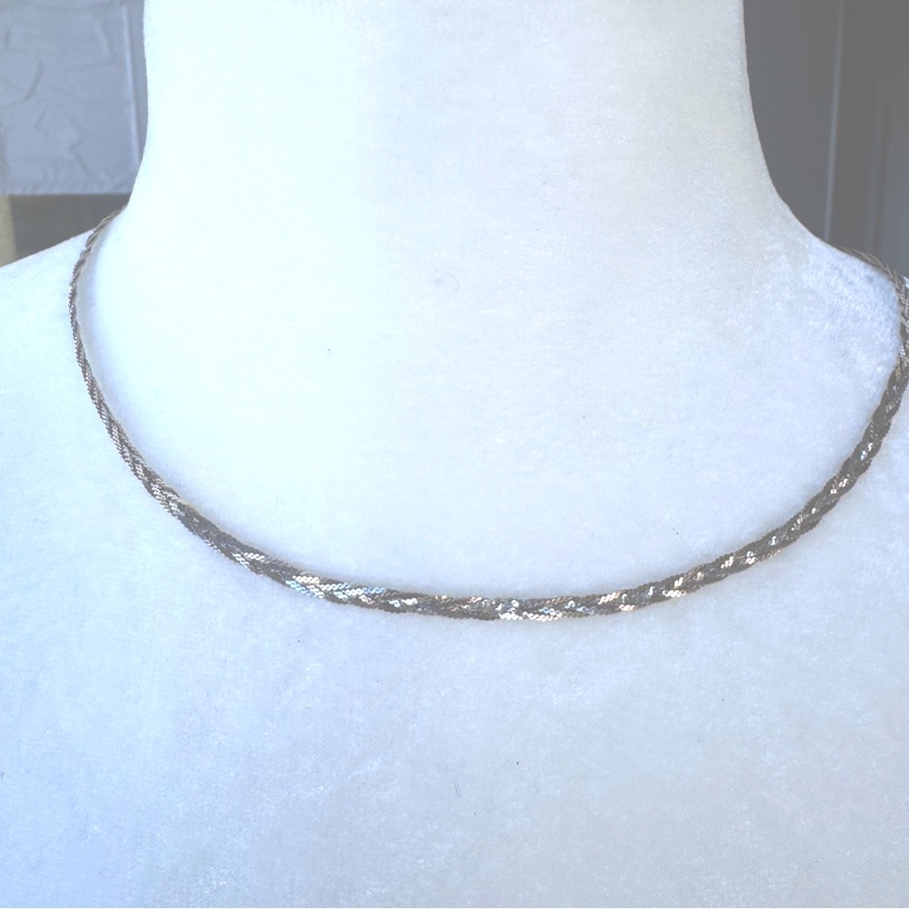 Braided 3 strand Sterling Necklace